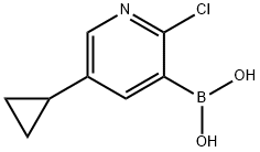 2-Chloro-5-cyclopropylpyridine-3-boronic acid Structure