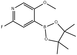 2-Fluoro-3-methoxy-4-pyridineboronic acid pinacol ester Structure