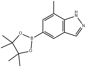 7-Methyl-1H-indazole-5-boronic acid pinacol ester 구조식 이미지