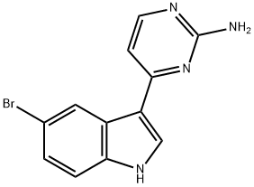 2-Pyrimidinamine, 4-(5-bromo-1H-indol-3-yl)-
 Structure