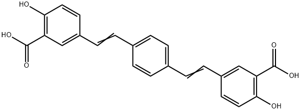 5,5'-((1E,1'E)-1,4-phenylenebis(ethene-2,1-diyl))bis(2-hydroxybenzoic acid) Structure