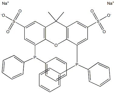 9H-크산텐-2,7-디술폰산,4,5-비스(디페닐포스피노)-9,9-디메틸-,이나트륨염 구조식 이미지