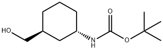 tert-butyl ((1S,3S)-3-(hydroxymethyl)cyclohexyl)carbamate Structure