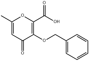 6-methyl-4-oxo-3-phenylmethoxypyran-2-carboxylic acid Structure