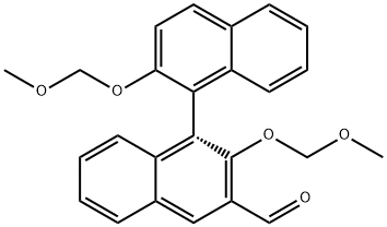 R-2,2'-비스(메톡시메톡시)-[1,1'-비나프탈렌]-3-카르복스알데히드 구조식 이미지