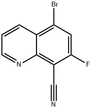 5-Bromo-7-fluoroquinoline-8-carbonitrile 구조식 이미지