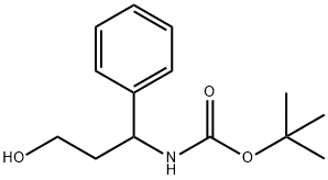tert-butyl 3-hydroxy-1-phenylpropylcarbamate Structure