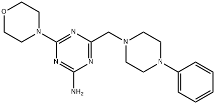 4-(morpholin-4-yl)-6-[(4-phenylpiperazin-1-yl)methyl]-1,3,5-triazin-2-amine 구조식 이미지