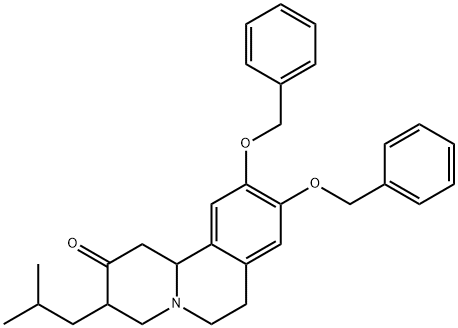 9,10-bis(benzyloxy)-3-isobutyl-3,4,6,7-tetrahydro-1H-pyrido[2,1-a]isoquinolin-2(11bH)-one 구조식 이미지
