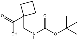 1-[(Boc-amino)methyl]-cyclobutanecarboxylicacid Structure