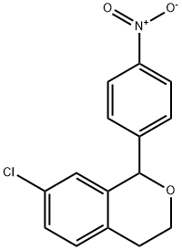 1H-2-Benzopyran,7-chloro-3,4-dihydro-1-(4-nitrophenyl)- Structure