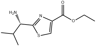 (S)-ethyl 2-(1-amino-2-methylpropyl)thiazole-4-carboxylate 구조식 이미지