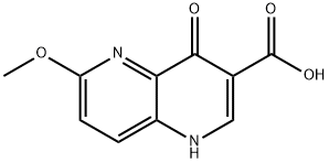 6-Methoxy-4-oxo-1,4-dihydro-[1,5]naphthyridine-3-carboxylic acid 구조식 이미지