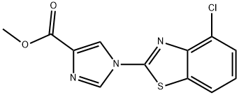 Methyl 1-(4-chlorobenzo[d]thiazol-2-yl)-1H-imidazole-4-carboxylate Structure