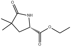 (S)-ethyl 4,4-dimethyl-5-oxopyrrolidine-2-carboxylate 구조식 이미지