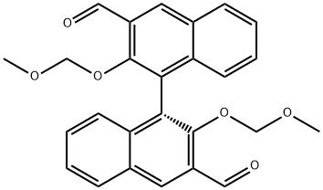 R-2,2'-bis(methoxymethoxy)-[1,1'-Binaphthalene]-3,3'-dicarboxaldehyde 구조식 이미지