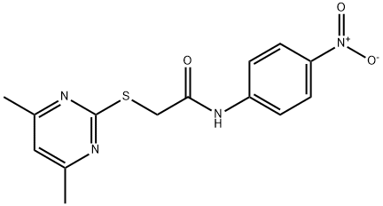 2-[(4,6-dimethylpyrimidin-2-yl)sulfanyl]-N-(4-nitrophenyl)acetamide Structure