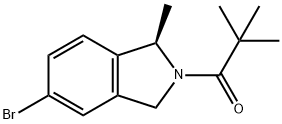 1-PROPANONE, 1-[(1R)-5-BROMO-1,3-DIHYDRO-1-METHYL-2H-ISOINDOL-2-YL]-2,2-DIMETHYL- 구조식 이미지