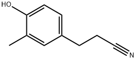 Benzenepropanenitrile, 4-hydroxy-3-methyl-
 Structure