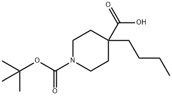 1-(tert-butoxycarbonyl)-4-butylpiperidine-4-carboxylic acid Structure