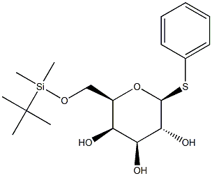 Phenyl 6-O-[(1,1-dimethylethyl)dimethylsilyl]-1-thio-beta-D-galactopyranoside 구조식 이미지