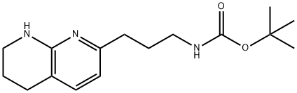tert-butyl 3-(1,5,6,7-tetrahydro-1,8-naphthyridin-2-yl)propylcarbamate Structure