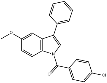 (4-Chlorophenyl)(5-methoxy-3-phenyl-1H-indol-1-yl)methanone Structure