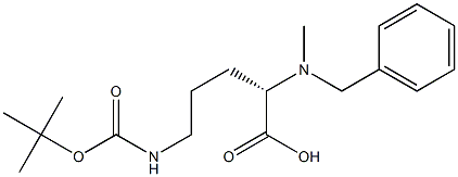 (S)-2-(benzyl(methyl)amino)-5-(tert-butoxycarbonylamino)pentanoic acid Structure