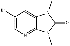 6-Bromo-1,3-dimethyl-1,3-dihydro-2h-imidazo[4,5-b]pyridin-2-one 구조식 이미지