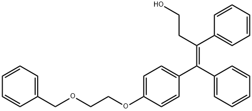 E-4-[4-(2-benzyloxyethoxy)phenyl]-3,4-diphenyl-but-3-en-1-ol Structure