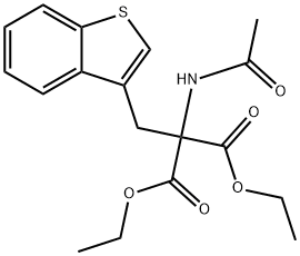 디에틸2-아세트아미도-2-(벤조(B)티오펜-3-일메틸)말로네이트 구조식 이미지