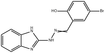 5-bromo-2-hydroxybenzaldehyde 1H-benzimidazol-2-ylhydrazone Structure