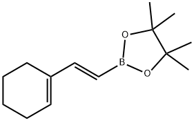 2-[(1E)-2-(1-Cyclohexen-1-yl)ethenyl]-4,4,5,5-tetramethyl-1,3,2-dioxaborolane Structure