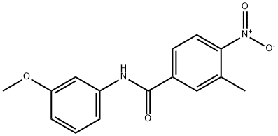 N-(3-methoxyphenyl)-3-methyl-4-nitrobenzamide 구조식 이미지