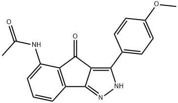 N-[2,4-dihydro-3-(4-methoxyphenyl)-4-oxoindeno[1,2-c]pyrazol-5-yl]acetamide 구조식 이미지