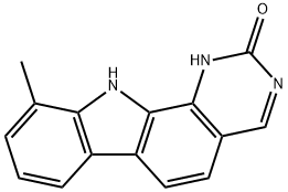 2H-Pyrimido[4,5-a]carbazol-2-one, 1,11-dihydro-10-methyl- Structure