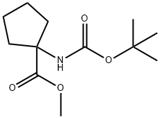 1-[[(1,1-dimethylethoxy)carbonyl]amino]cyclopentanecarboxylic acid methyl ester Structure