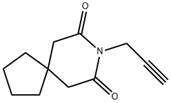 8-(prop-2-ynyl)-8-azaspiro[4.5]decane-7,9-dione 구조식 이미지