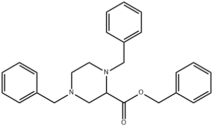 phenylmethyl 1,4-bis(phenylmethyl)-2-piperazinecarboxylate 구조식 이미지