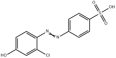 (E)-4-((2-chloro-4-hydroxyphenyl)diazenyl)benzenesulfonic acid 구조식 이미지