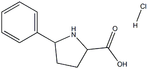 5-phenylpyrrolidine-2-carboxylic acid hydrochloride Structure