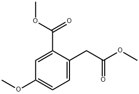 methyl 2-((methoxycarbonyl)methyl)-5-methoxybenzoate Structure
