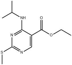ethyl4-(isopropylamino)-2-(methylthio)pyrimidine-5-carboxylate Structure