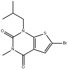 6-Bromo-1-isobutyl-3-methylthieno[2,3-d]pyrimidine-2,4(1H,3H)-dione Structure