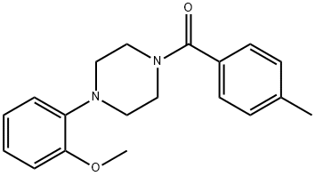 1-(2-methoxyphenyl)-4-(4-methylbenzoyl)piperazine 구조식 이미지