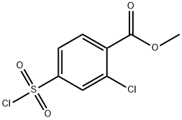 2-chloro-4-(chlorosulfonyl)benzoic acid methyl ester Structure