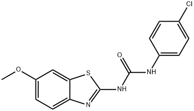 1-(4-CHLOROPHENYL)-3-(6-METHOXY-2-BENZOTHIAZOLYL)UREA Structure