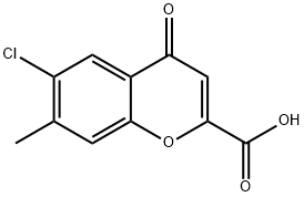 6-Chloro-7-methyl-4-oxo-4H-1-benzopyran-2-carboxylic acid Structure