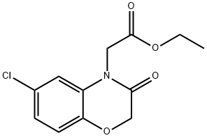 ethyl 2-(6-chloro-3-oxo-2H-benzo[b][1,4]oxazin-4(3H)-yl)acetate 구조식 이미지
