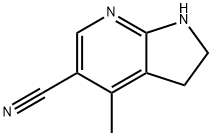 2,3-dihydro-4-methyl-1H-Pyrrolo[2,3-b]pyridine-5-carbonitrile Structure